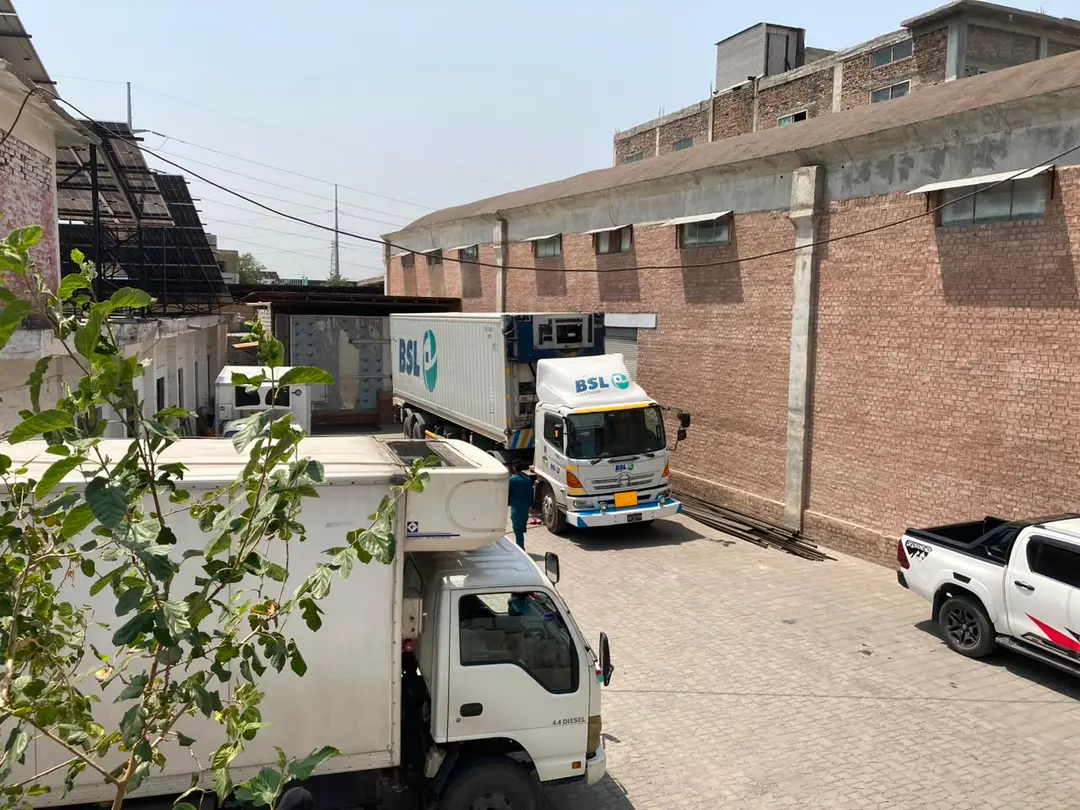 Cold-chain fleet at the dispatch yard