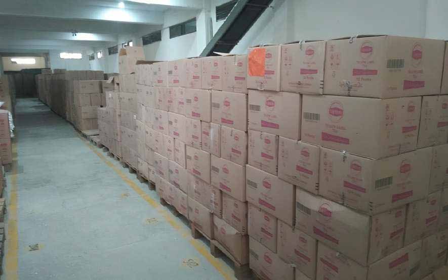 Lipton stock stacked in the Islamabad warehouse